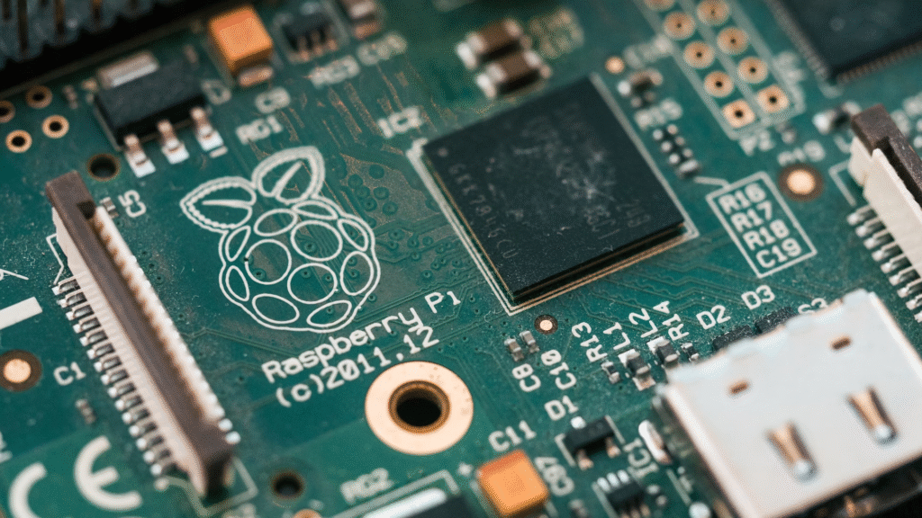 A Raspberry Pi board