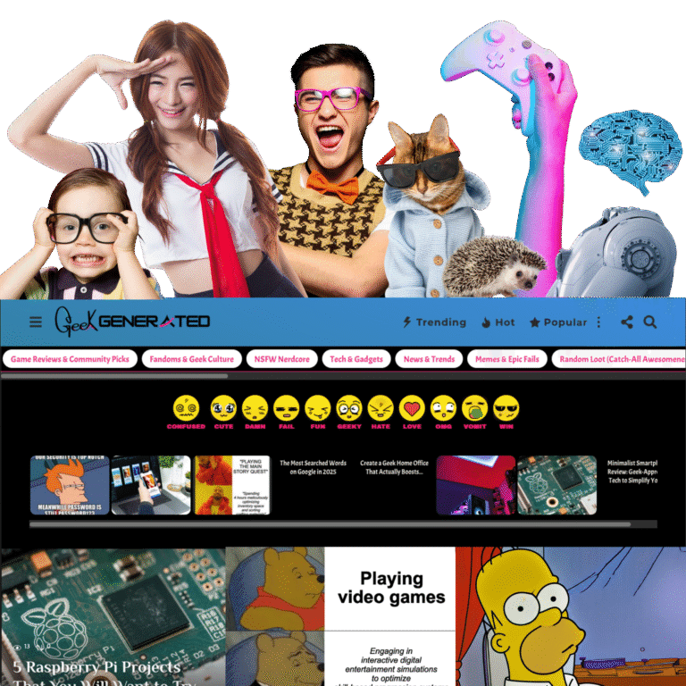 Geeks geeking out over Geek Generated homepage