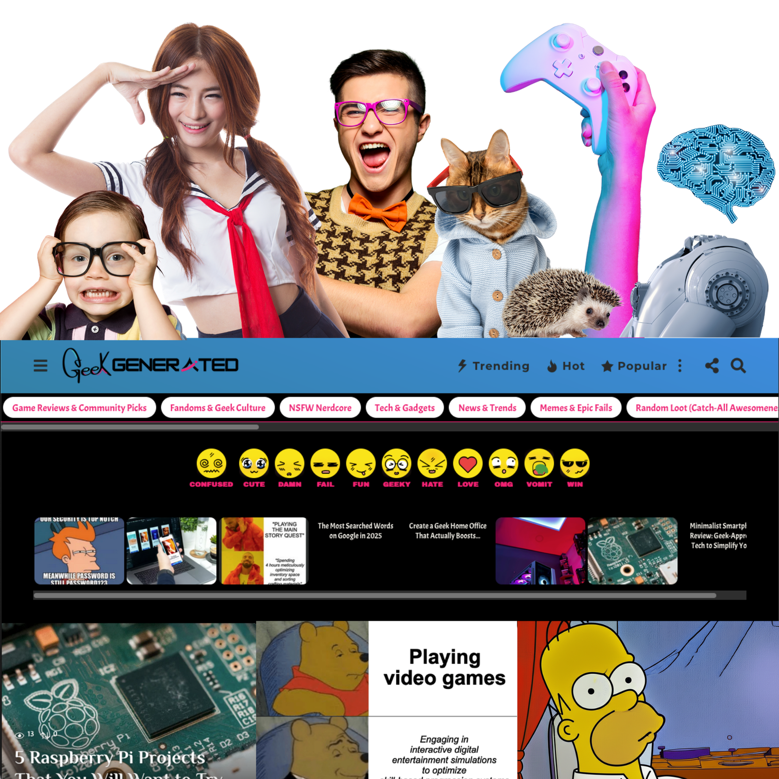 Geeks geeking out over Geek Generated homepage